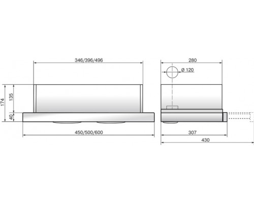 Вытяжка Elikor Интегра 45П-400-В2Л черный