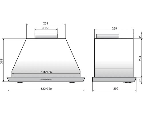 Вытяжка Elikor 72Н-1000-Э4Д серый