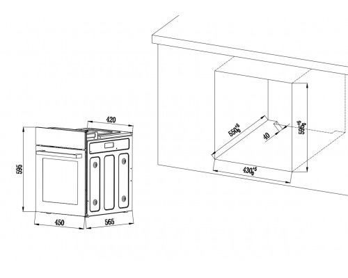Духовой шкаф Weissgauff EOY 456 BM
