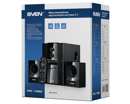 Акустическая система 2.1 Sven MS-1820 Black