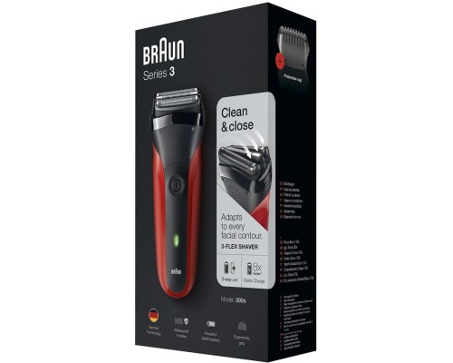 Электробритва Braun 300S Series 3 Red