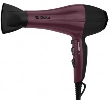 Фен Delta DL-0937 черный с бордовым