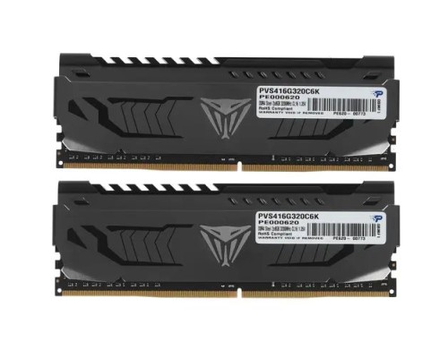 ОЗУ Patriot DDR4 3200MHz 16GB(2x8GB Kit) V Steel (PVS416G320C6K)