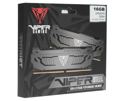 ОЗУ Patriot DDR4 3200MHz 16GB(2x8GB Kit) V Steel (PVS416G320C6K)