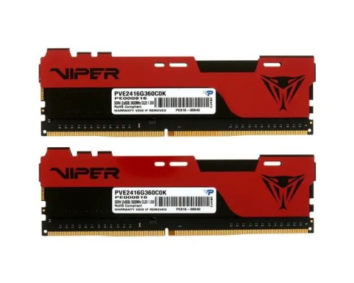 ОЗУ Patriot DDR4 3600MHz 16GB(2x8GB Kit) Viper Elite II (PVE2416G360C0K)