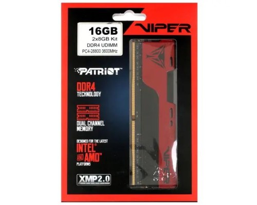 ОЗУ Patriot DDR4 3600MHz 16GB(2x8GB Kit) Viper Elite II (PVE2416G360C0K)