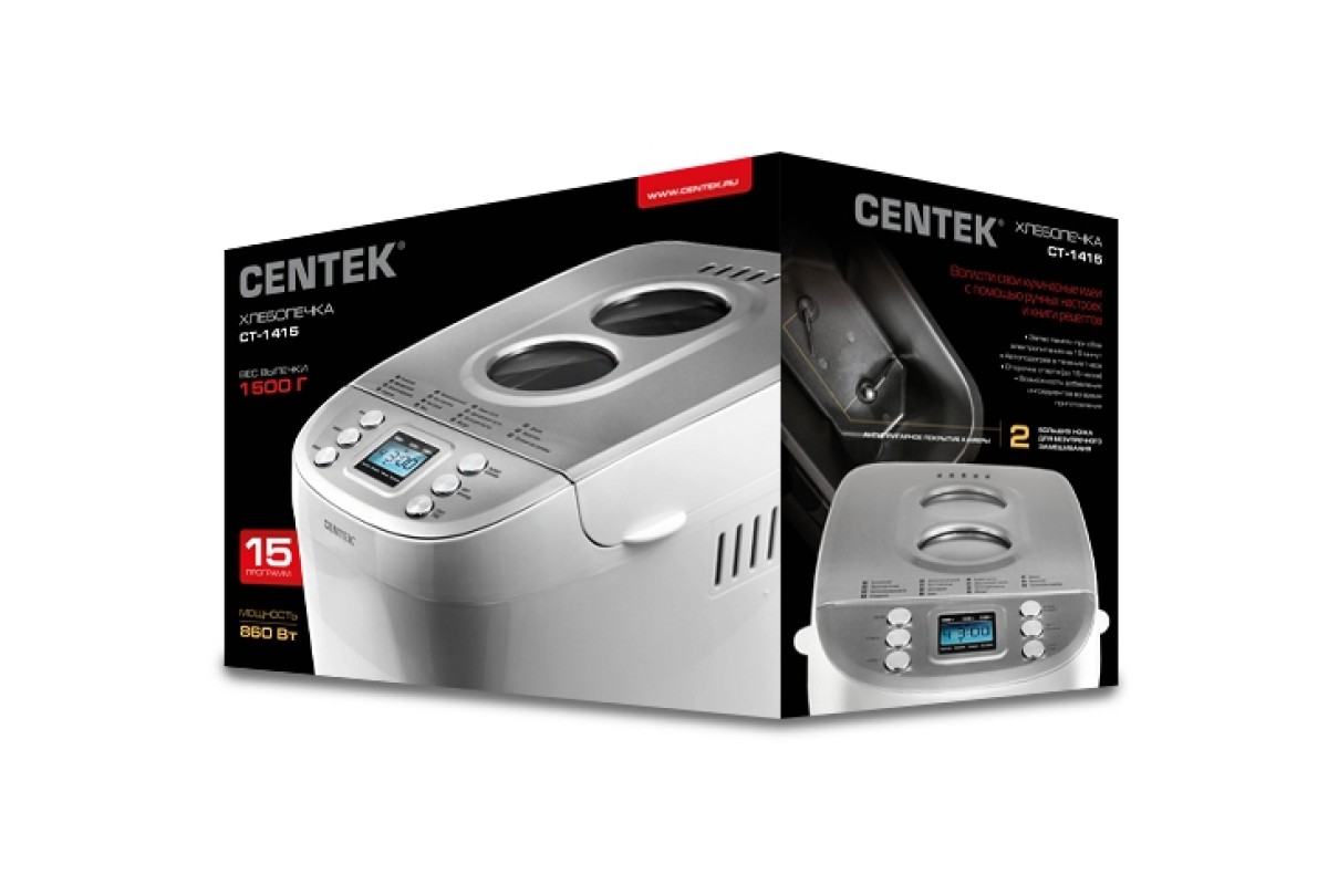 Купить Хлебопечь Centek CT-1415 White в Луганске и ЛНР по выгодной цене -  TECHNODOM-LG