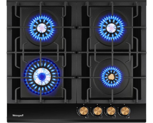Варочная поверхность Weissgauff HGG 6445 BL Volcano Burner черный