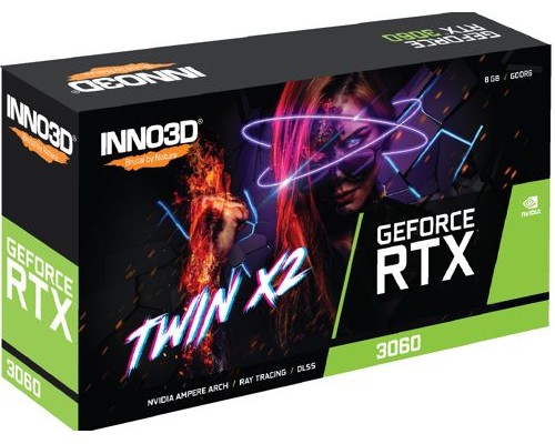 Видеокарта Inno3D RTX3060 Twin X2 (N30602-08D6-11902130)