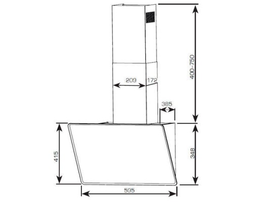 Вытяжка Centek CT-1829-60 White