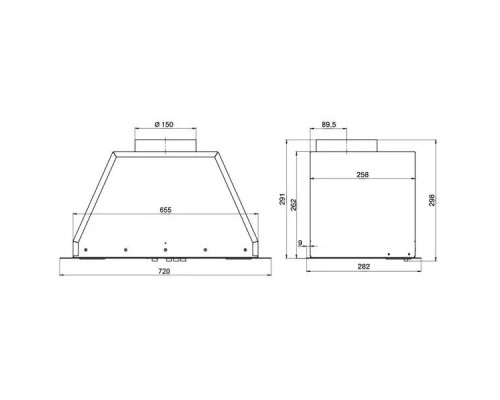 Вытяжка Elikor Flat 72П-650-К3Д белый