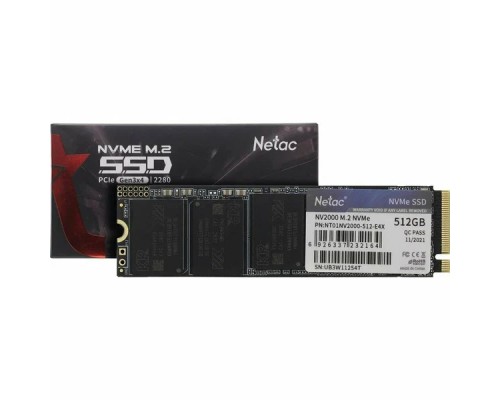 SSD накопитель Netac M.2 2280 NV2000 NVMe 512GB (NT01NV2000-512-E4X)